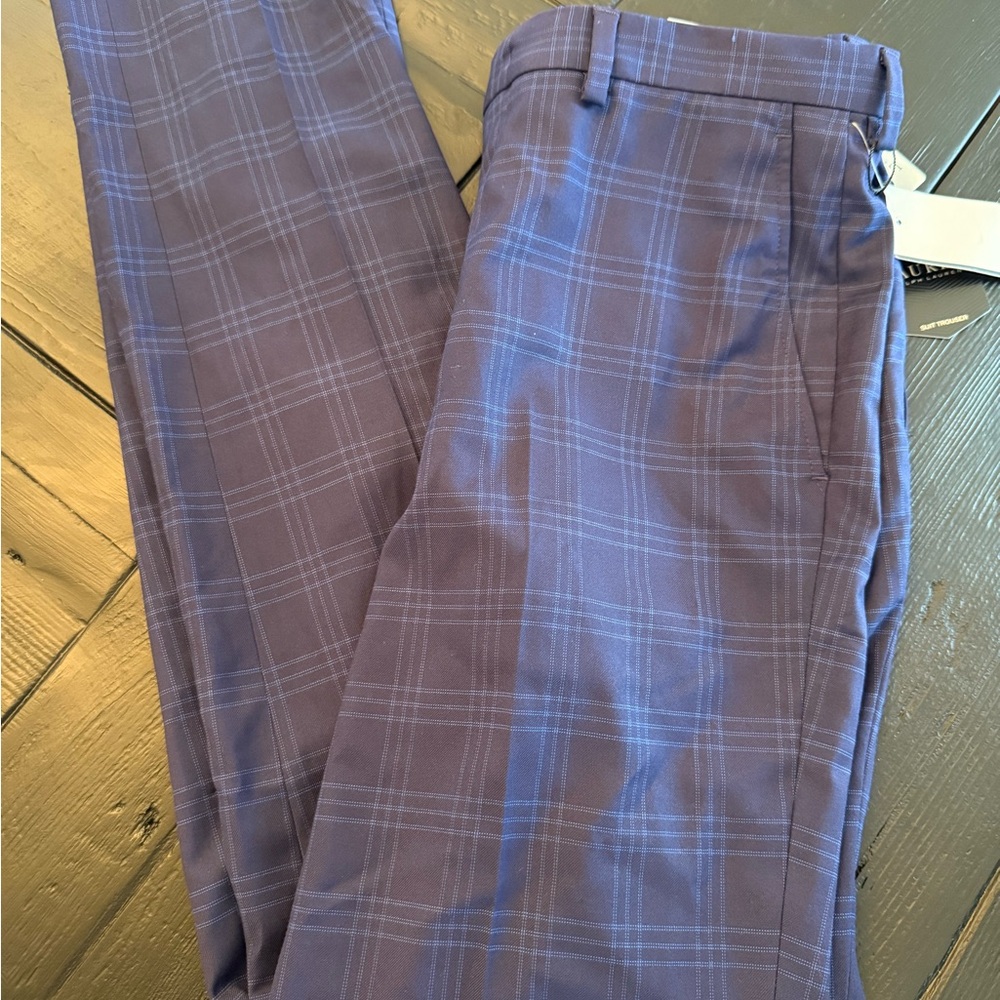 Lauren Ralph Lauren Men’s Dress Pants Navy/Blue Plaid